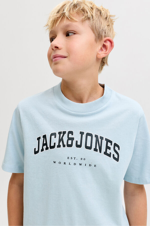 Jack & Jones Junior Camiseta relaxed logo azul