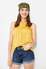 Springfield Plumetis yoke blouse yellow