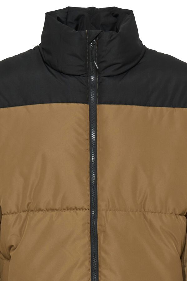 Blend Two-tone puffer jacket mink