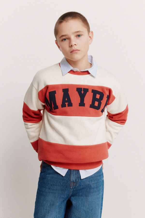 Springfield Kids Prugasti duks za dečake Crvena