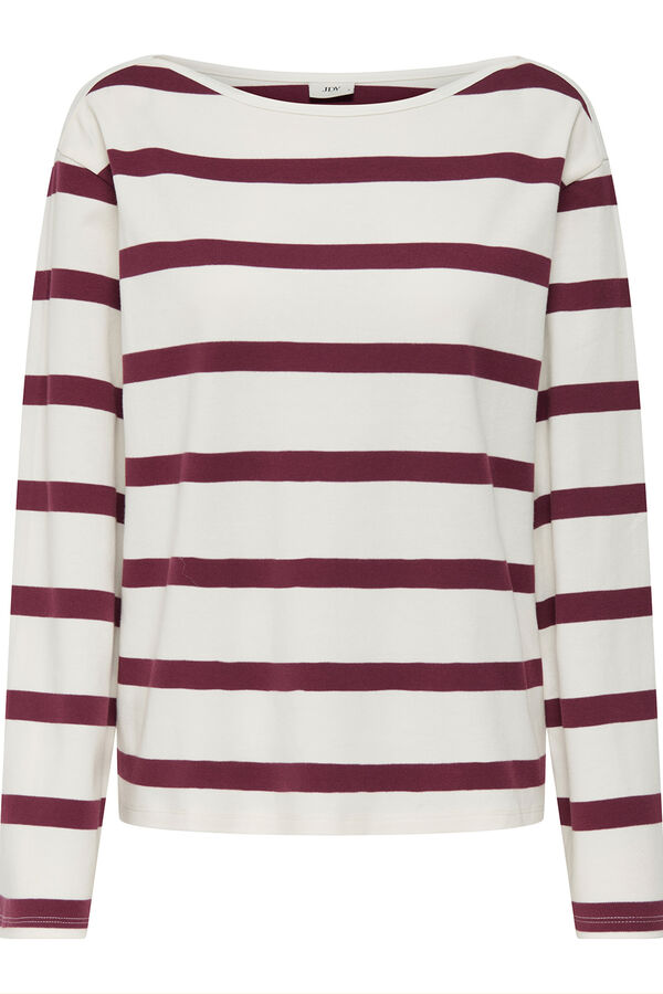 JDY Lang&auml;rmelig T-Shirt Wei&szlig;