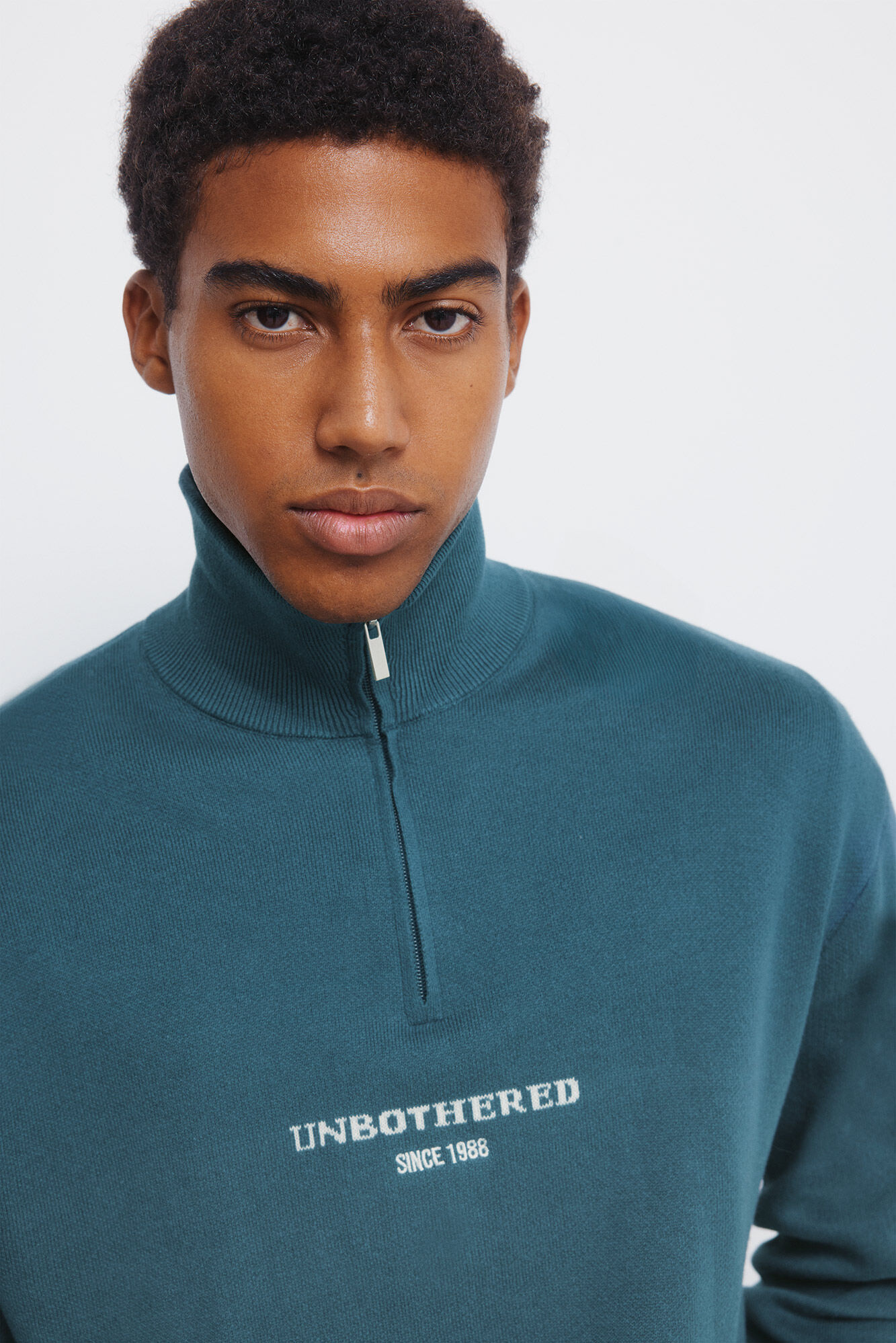 Springfield Fashionable neck zip fastening jumper