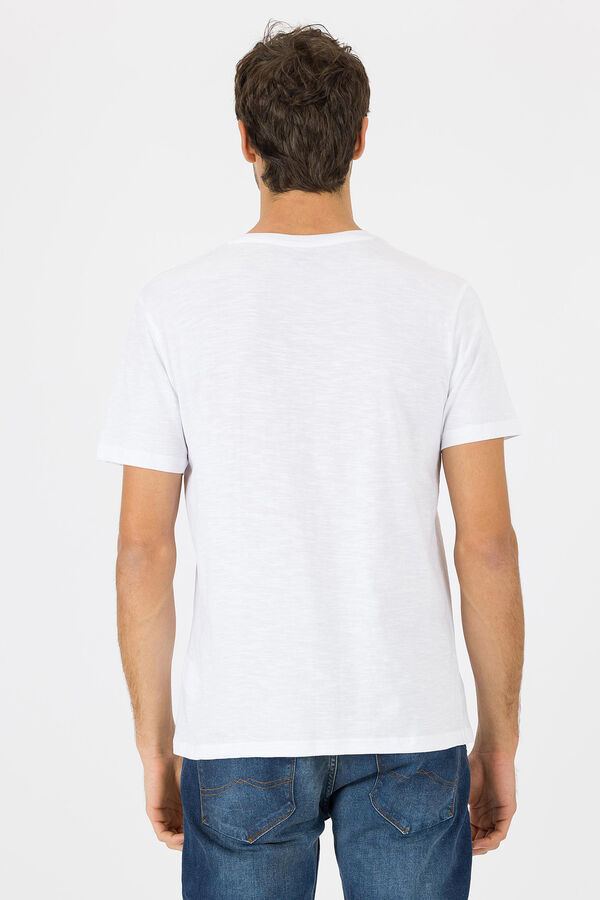 Springfield T-shirt básica Flamé com bolso branco