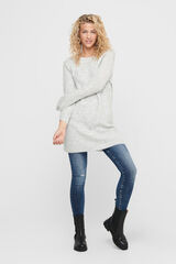 Only Vestido corto de punto acanalado gris