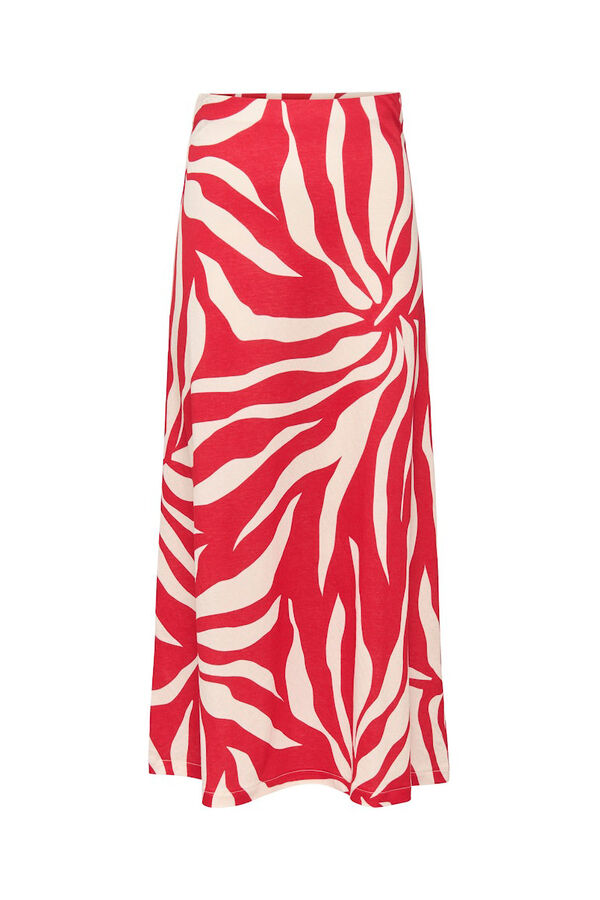 Only Floral print maxi skirt red
