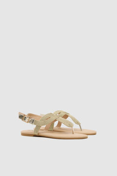 Inside Metallisch geflochtene Sandale