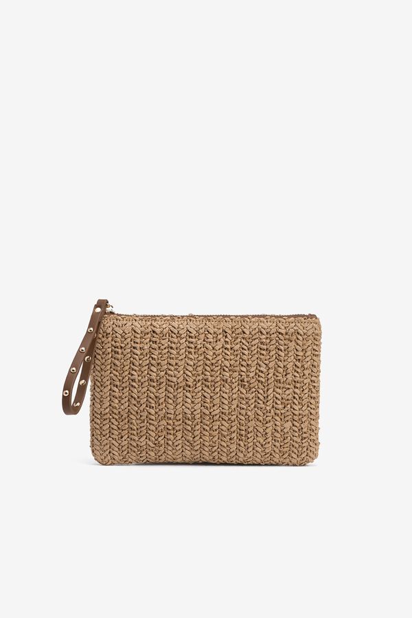 Tiffosi Monedero trenzado marr&oacute;n