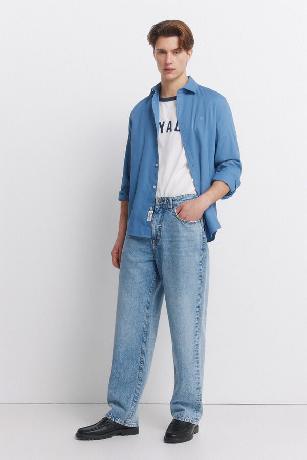 Springfield Textured shirt blue