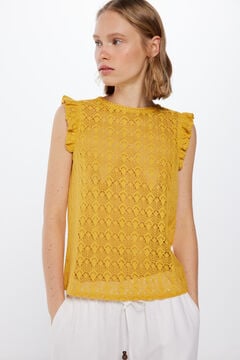 Springfield T-shirt Structuré Crochet couleur