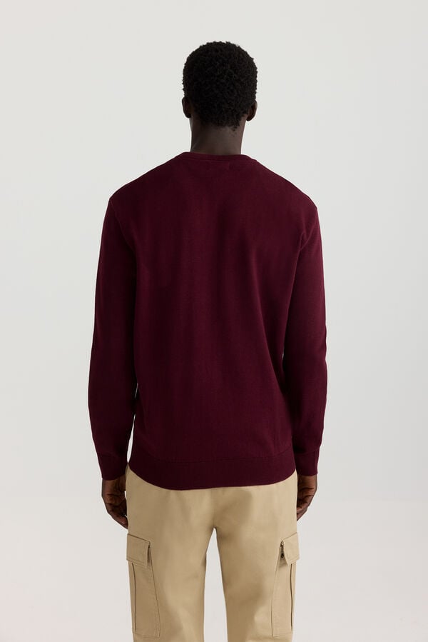 Springfield Basic round neck jumper red
