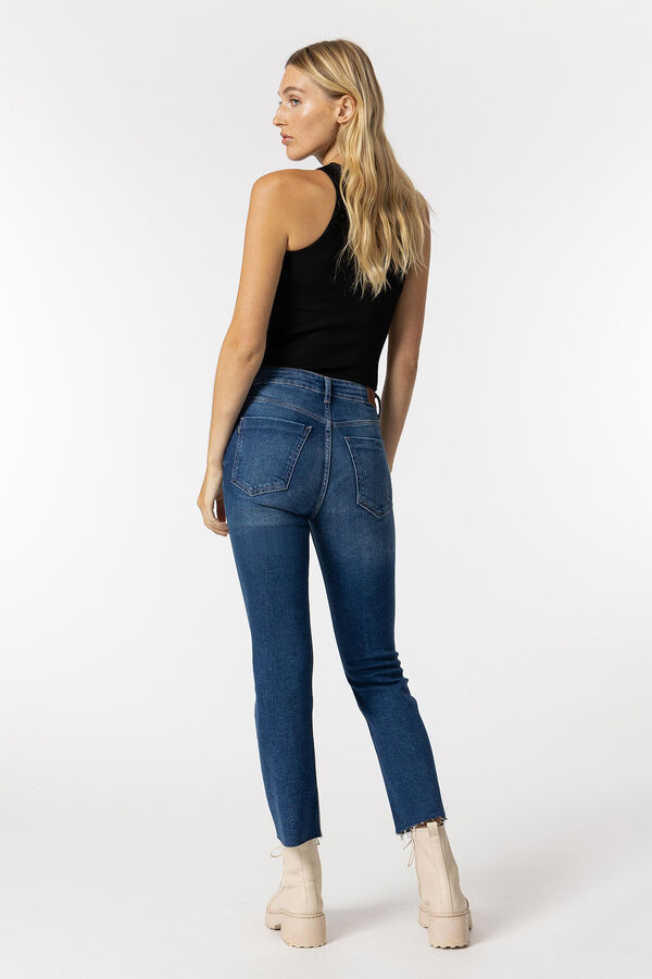 Springfield Megan Cropped Flare High Rise Jeans plava