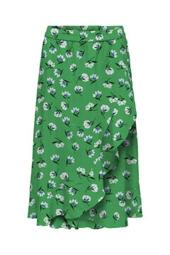 Springfield Long wrap skirt green