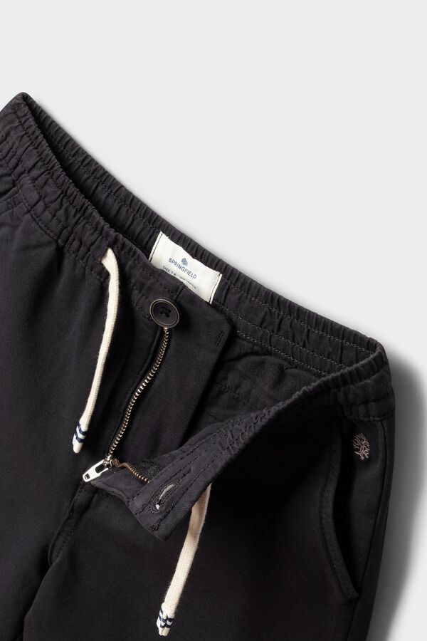 Springfield Kids Kids knit chino Bermuda shorts black