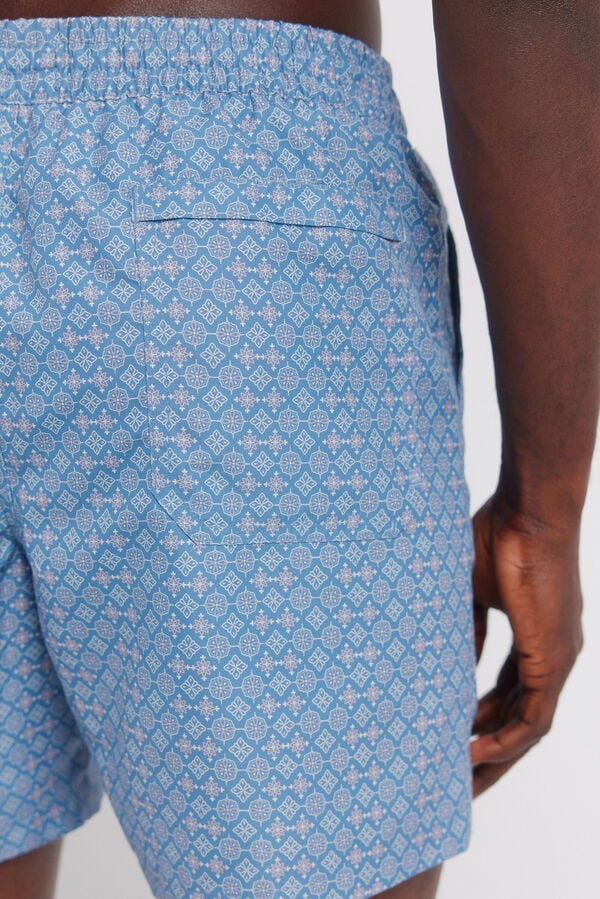 Springfield Mosaic print swimwear blue
