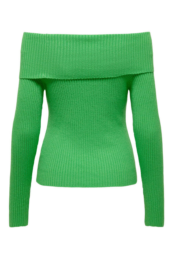 Springfield Jersey-knit cold shoulder top green