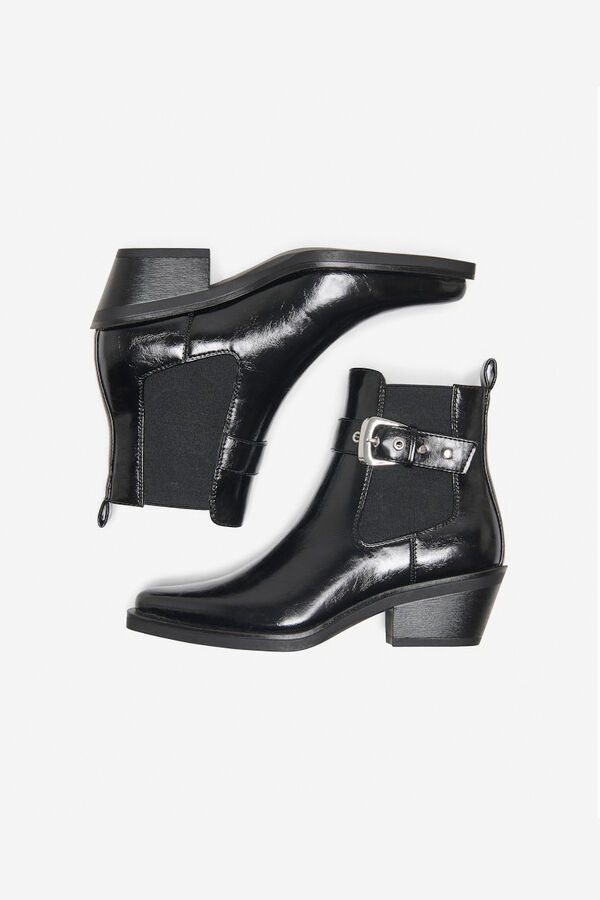 Only Stiefelette Cowboystil Schwarz