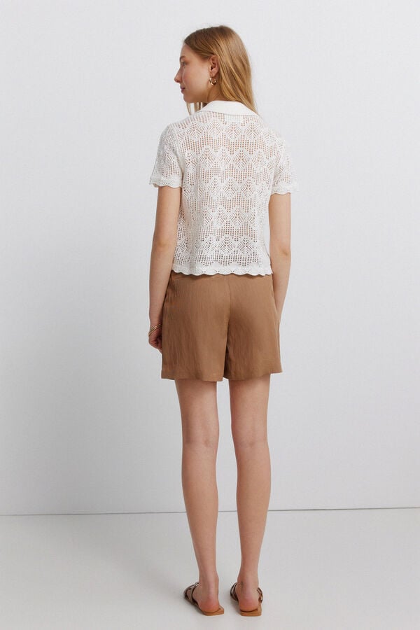 Springfield Bermuda &agrave; pinces nude