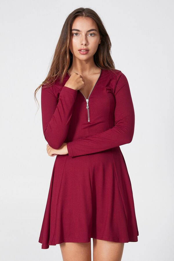 Springfield Dress with central zip red