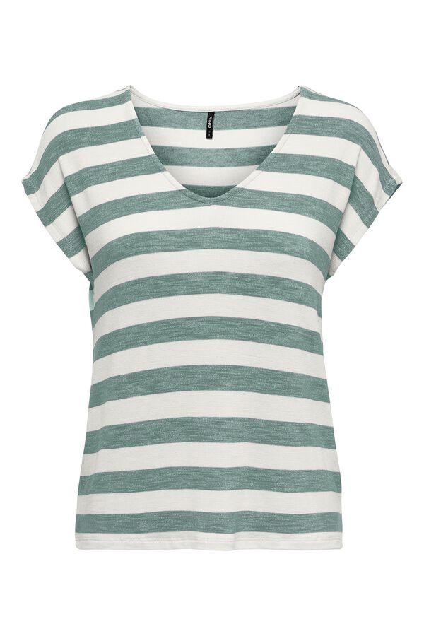 Only Striped lightweight T-shirt beige