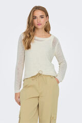 JDY Round neck jumper white