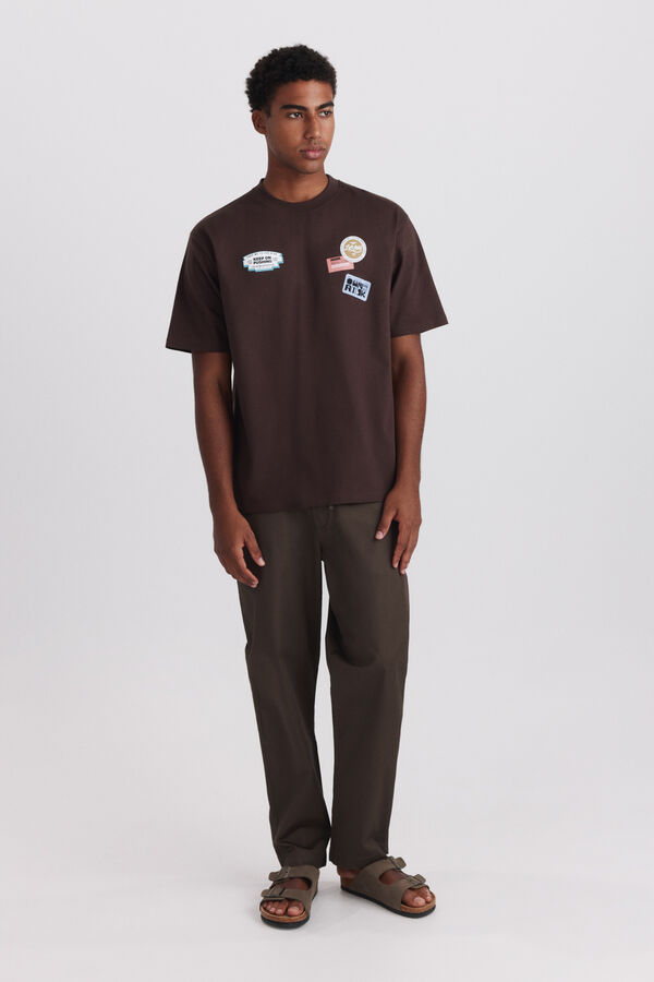 Springfield Lightweight straight fit trousers nude