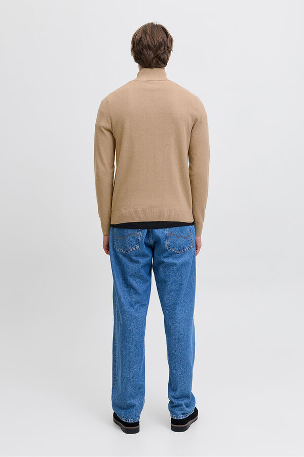 JJ REBEL Neck zip fastening jumper grey