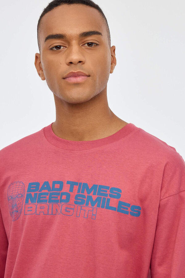 Inside Metaverse Print T-shirt red