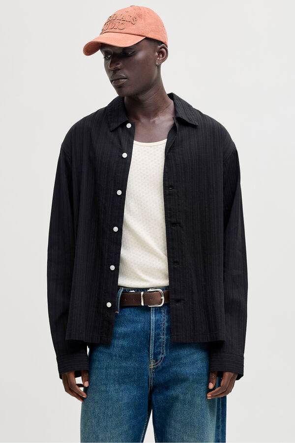 Jack & Jones Camisa textura negro