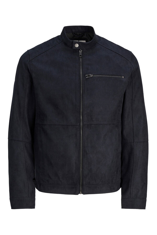 Jack & Jones Suede biker jacket black