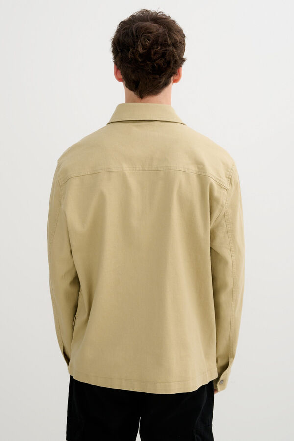 Inside Plain faux leather jacket brown
