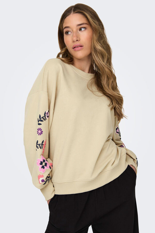Springfield Sweatshirt with embroidered details brown
