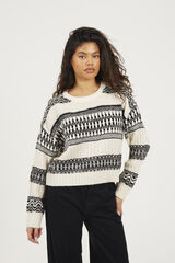 Brave Soul Oversized jacquard sweater brown
