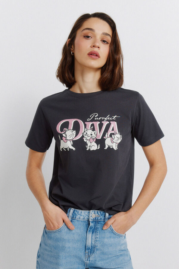 Springfield Printed short sleeve T-shirt grey