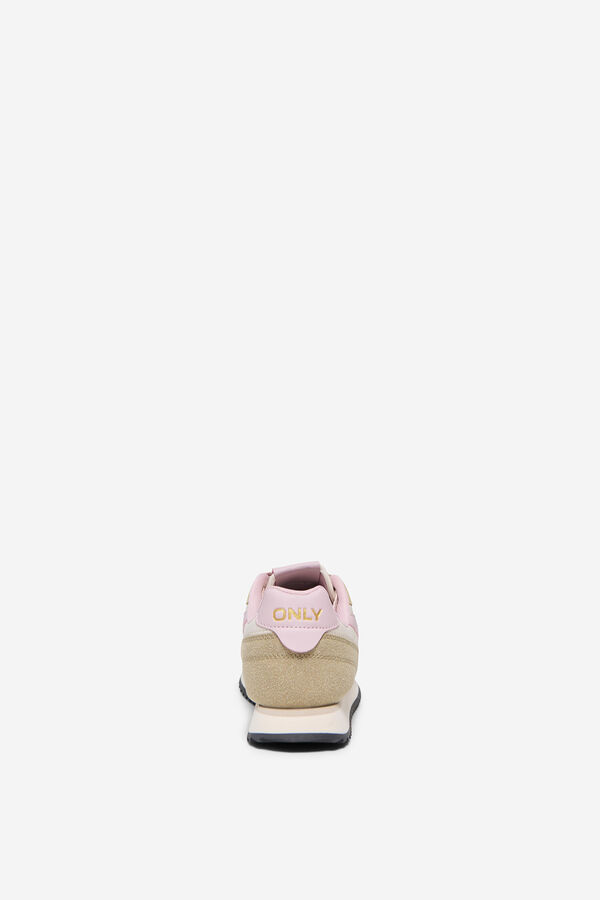 Only Contrast low-top sneaker marron