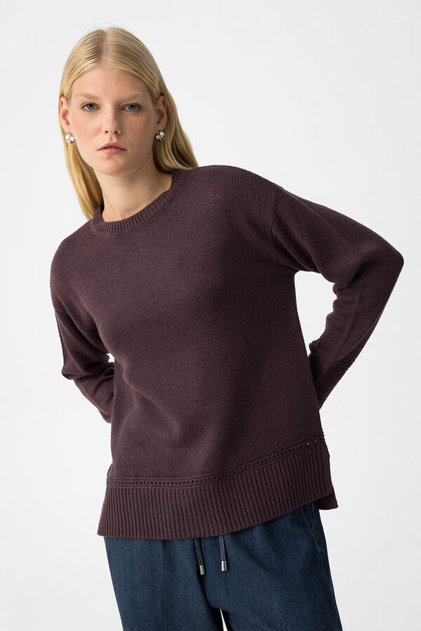 Tiffosi Blouse with Openwork printed