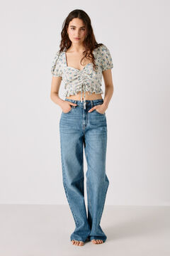 Springfield Floral Cropped Blouse stone