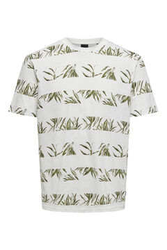 Springfield Camiseta estampado palmeras blanco