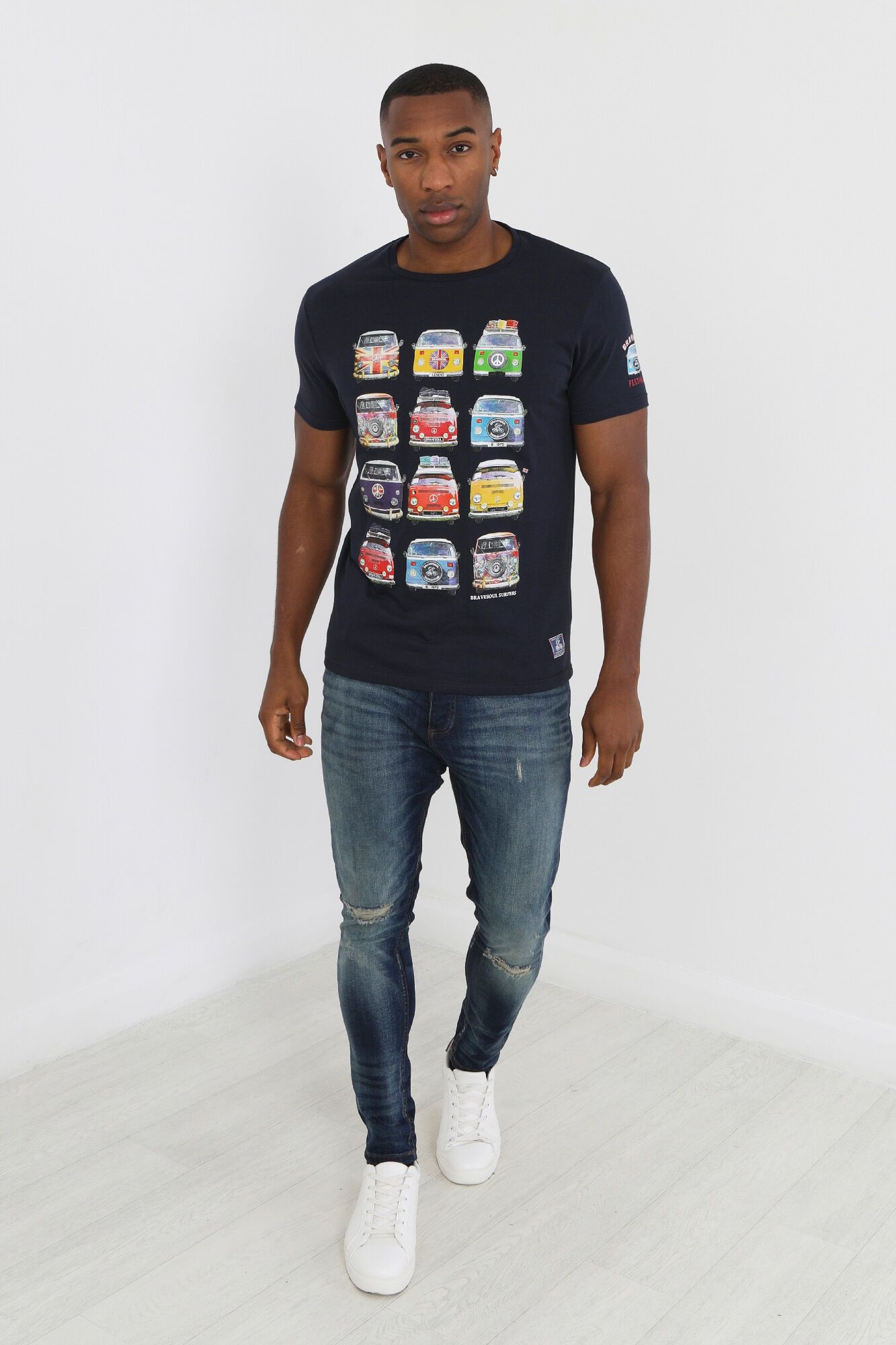 Brave Soul T-shirt de carrinhas de manga curta