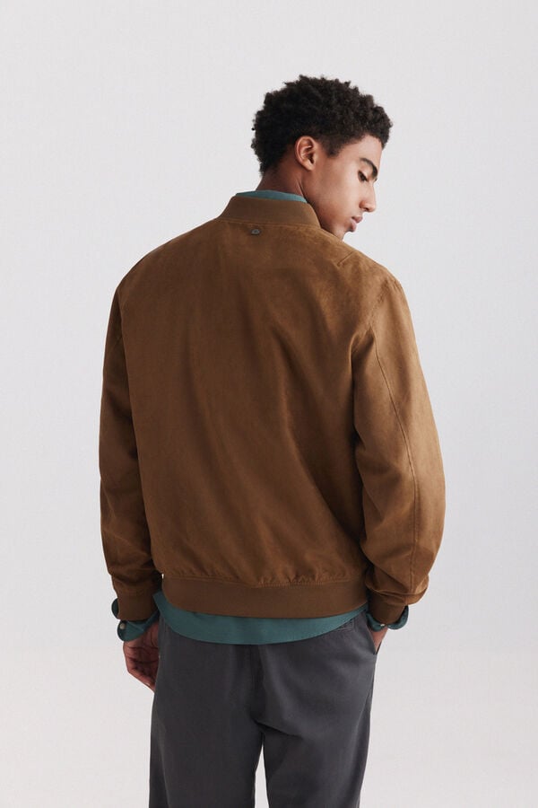 Springfield Faux suede jacket grey