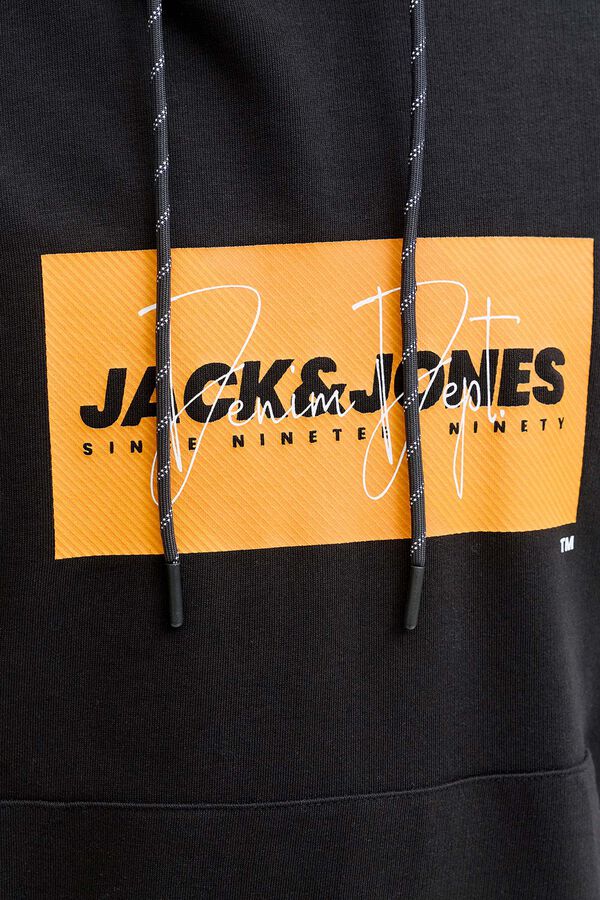 Jack & Jones Sudadera con capucha logo negro