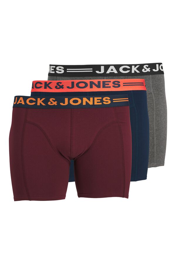 Jack & Jones PLUS Pack of 3 cotton boxers pink