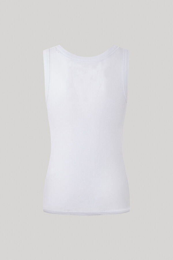 Springfield Lane sleeveless T-shirt white