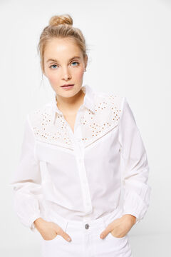 Springfield Swiss embroidery blouse brown
