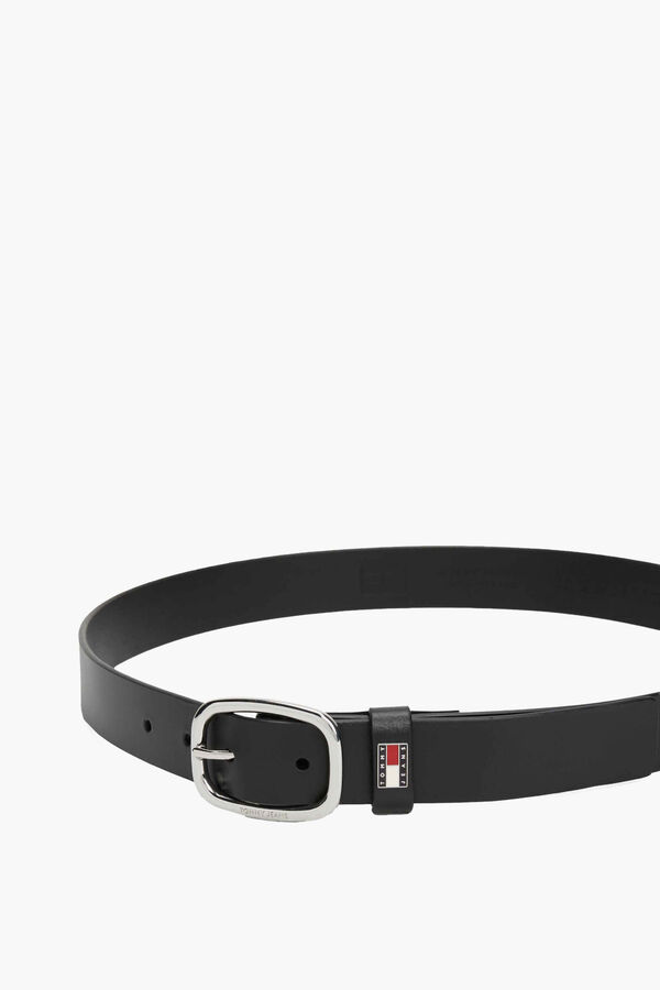 Tommy Jeans Cintur&oacute;n Tommy Jeans negro con hebilla met&aacute;lica negro