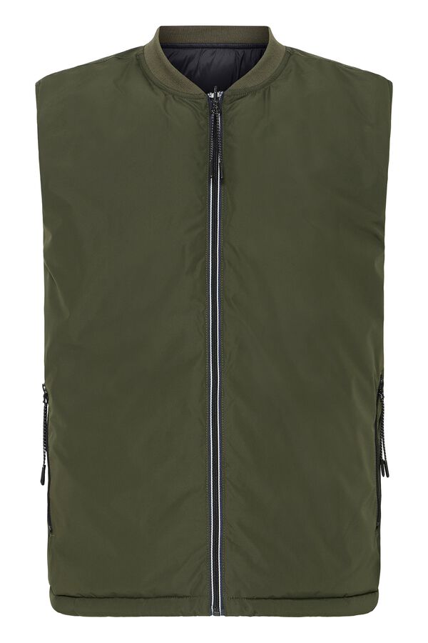 Blend Reversible puffer gilet beige