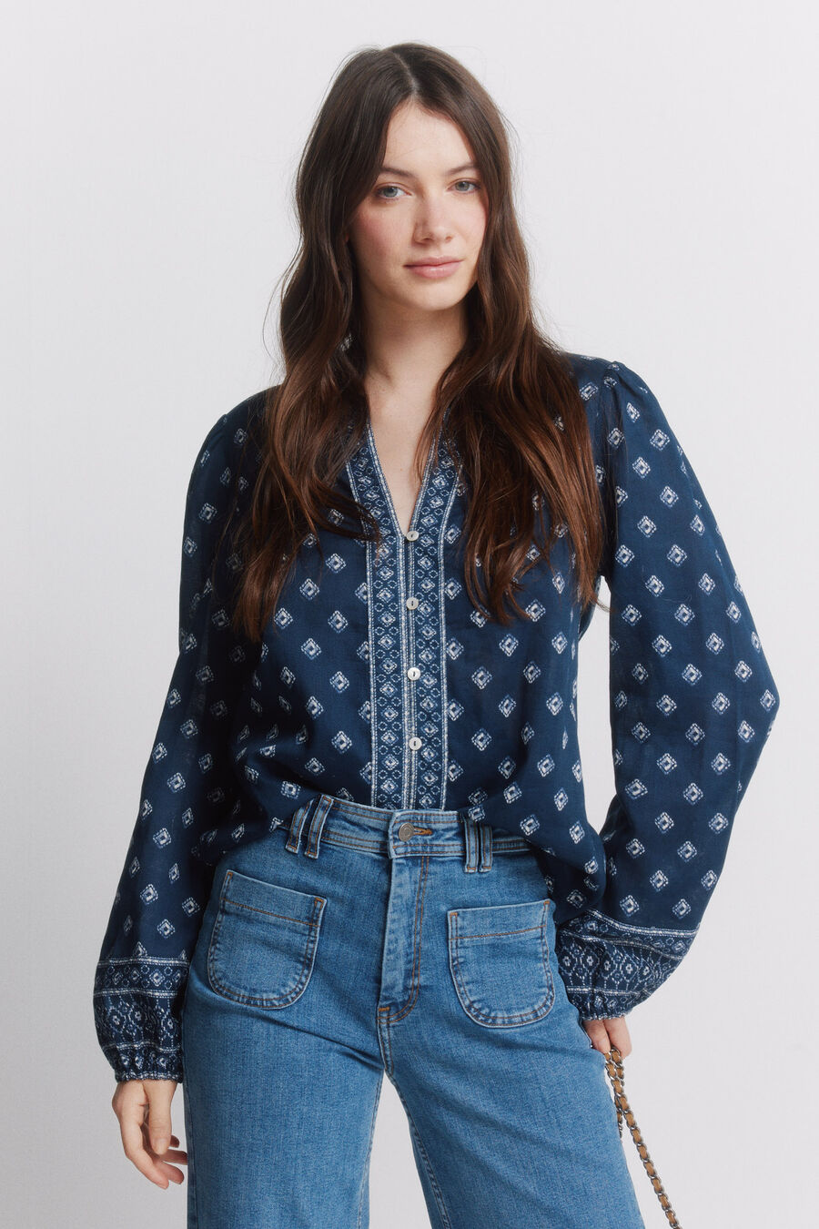 Camisa manga larga estampada