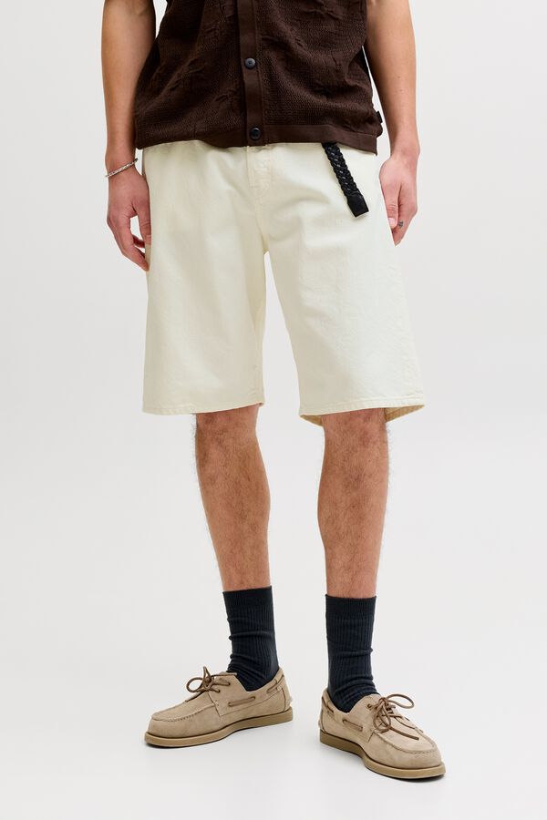 Jack & Jones Bermuda baggy fit denim branco