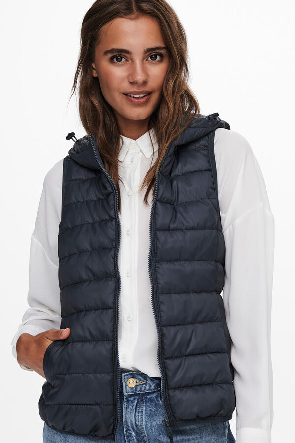 Springfield Ultralight women's vest with hood bluish