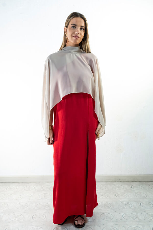 Cul Sac Short high neck cape brown