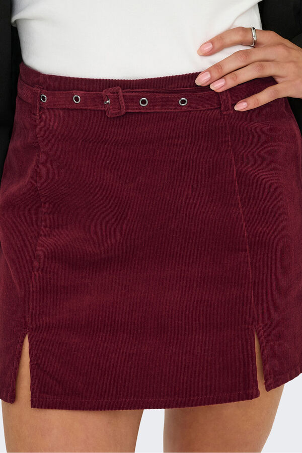 Only Falda corta de pana morado/lila